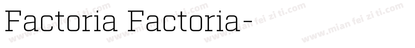Factoria Factoria字体转换